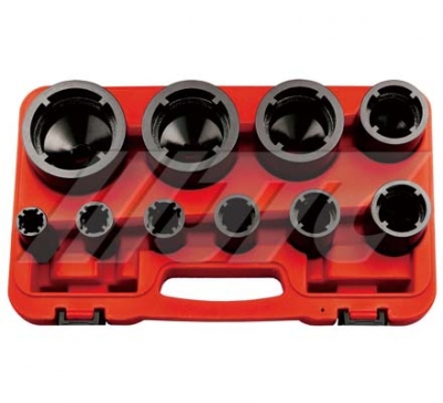 JTC-5432 10PCS GROOVED NUT SOCKET SET (INNER TOOTH)